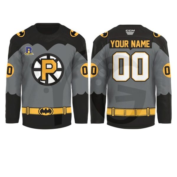 Providence Bruins Batman Night 2026 Limited Hockey Jersey by Drovenwear.com
