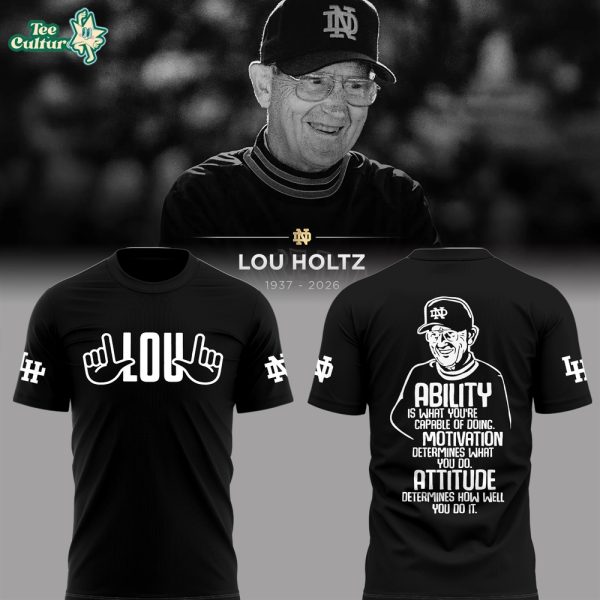 R.I.P Lou Holtz Thank You For The Memories Limited Edition Shirt Black