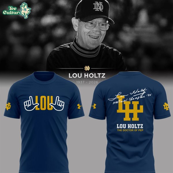 R.I.P Lou Holtz Thank You For The Memories Limited Edition Shirt Navi
