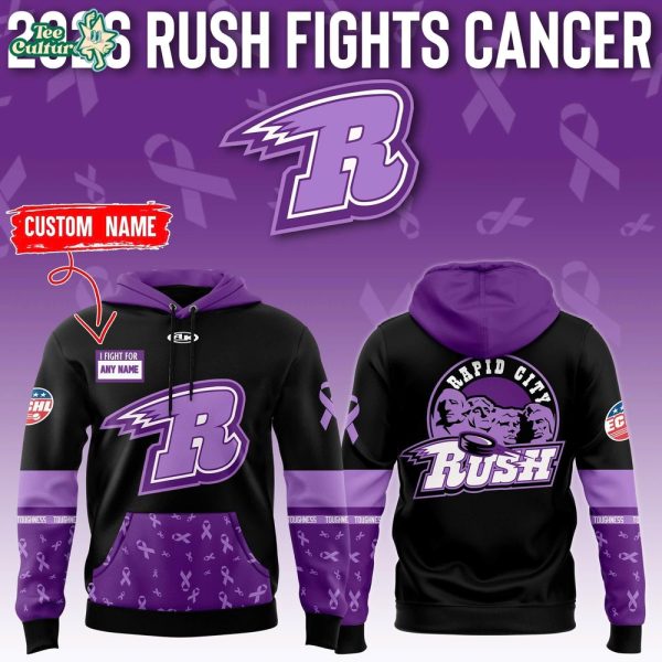 Rapid City Rush 2026 Hockey Fights Cancer Awareness Hoodie