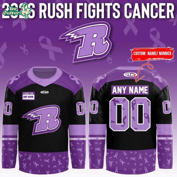 Rapid City Rush 2026 Hockey Fights Cancer Awareness Jersey