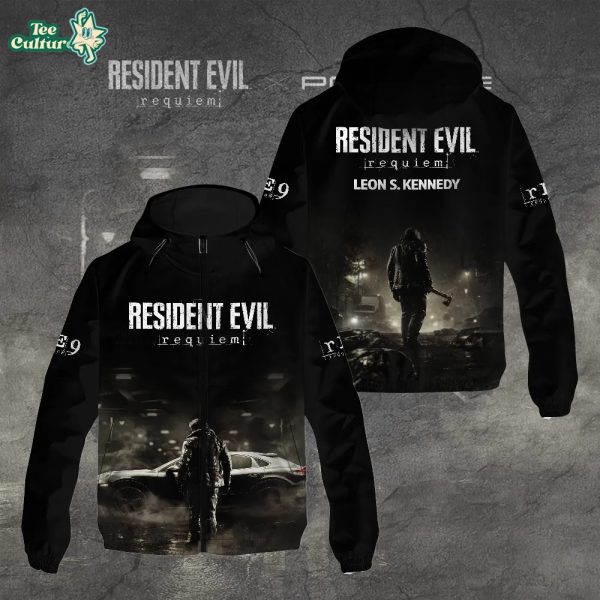 Resident Evil Requiem x Leon Scott Kennedy 3D Windbreaker Collector Jacket