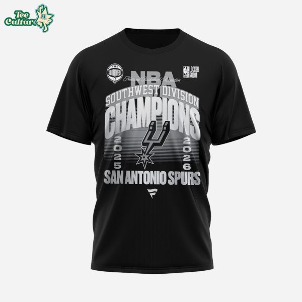 San Antonio Spurs 2026 Southwest Division Champions Celebration T-shirt