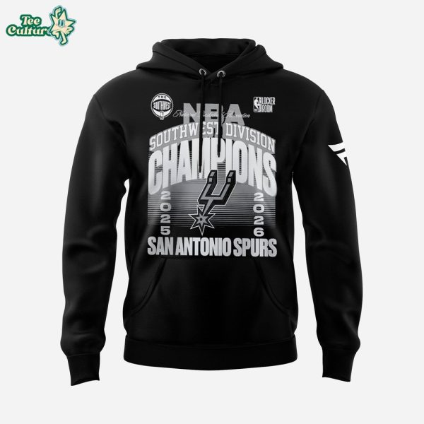 San Antonio Spurs 2026 Southwest Division Winners Commemorative Hoodie