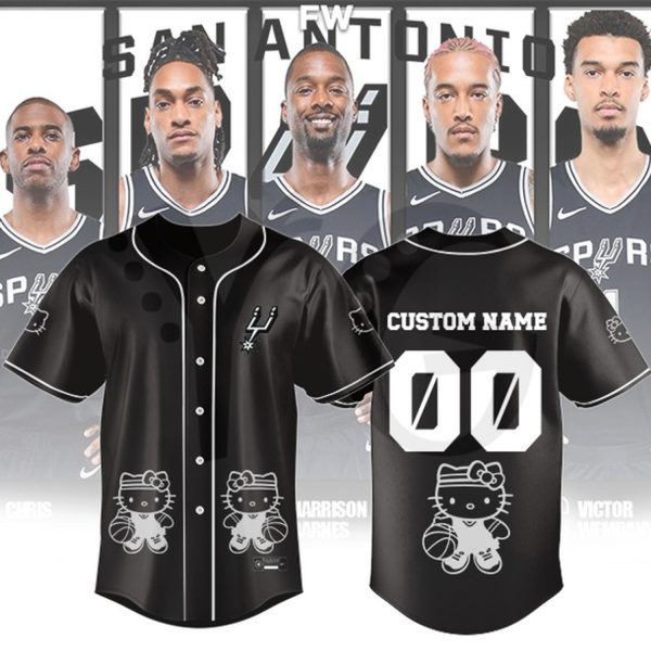 San Antonio Spurs Hello Kitty Night 2026 Special Baseball Jersey