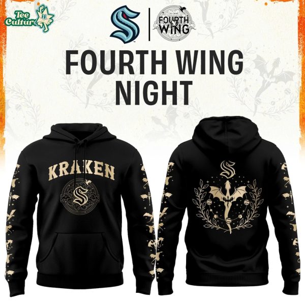 Seattle Kraken Fourth Wings Night Limited Fan Apparel Hoodie | Jogger | Cap
