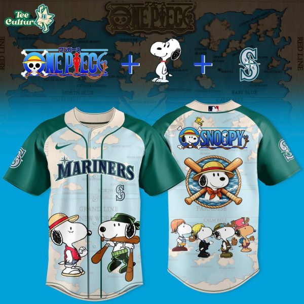 Seattle Mariners Snoopy One Piece Crossover 2026 Limited Edition Baseball Jersey
