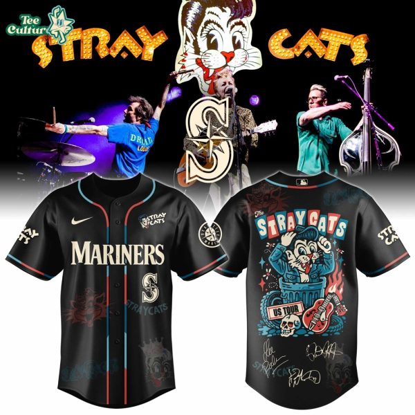 Seattle Mariners Stray Cats 2026 US Tour Inspired Baseball Jersey