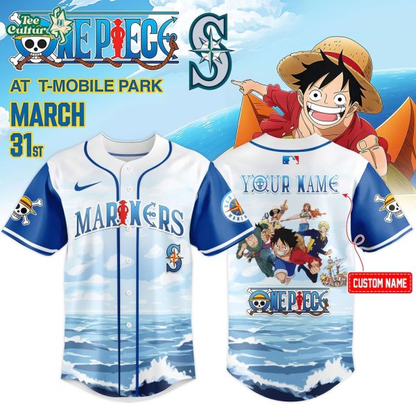 Seattle Mariners x One Piece Night 2026 Anime Limited Baseball Jersey