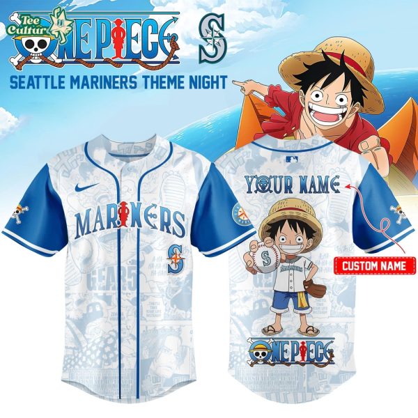 Seattle Mariners x One Piece Night 2026 Limited Edition White Baseball Jersey