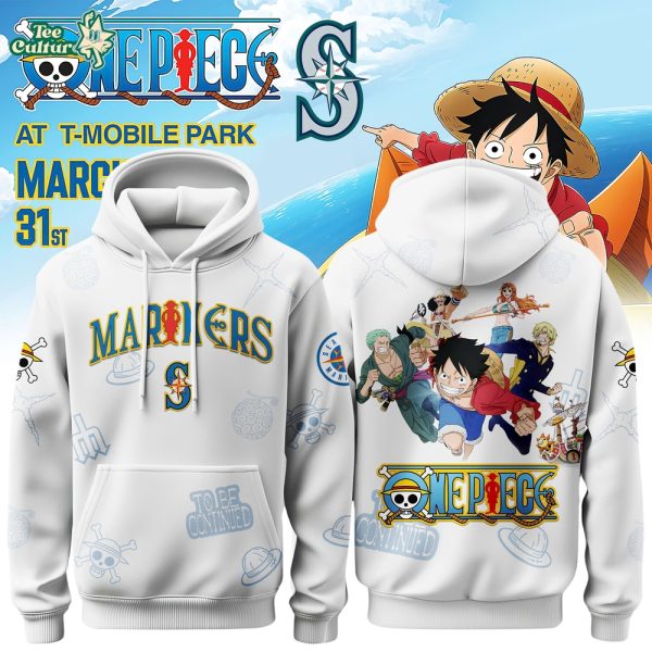 Seattle Mariners x One Piece Night 2026 Special Edition White Hoodie