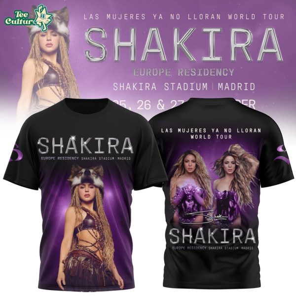 Shakira Las Mujeres Ya No Lloran World Tour 2026 Graphic T-Shirt