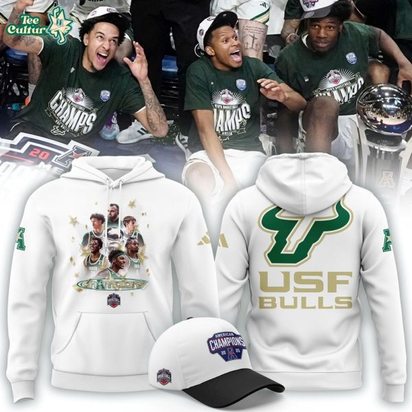 South Florida Bulls 2026 American Conference Men's Basketball Tournament Champions Blue 84 Hoodie V2