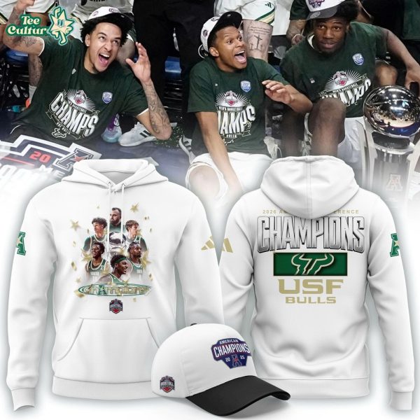 South Florida Bulls 2026 American Conference Men's Basketball Tournament Champions Official Hoodie – Updated Edition