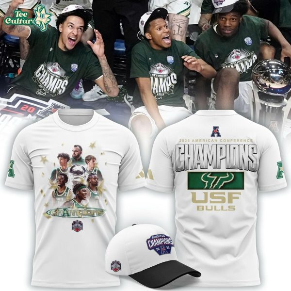 South Florida Bulls 2026 American Conference Men's Basketball Tournament Champions T-Shirt – Updated Edition