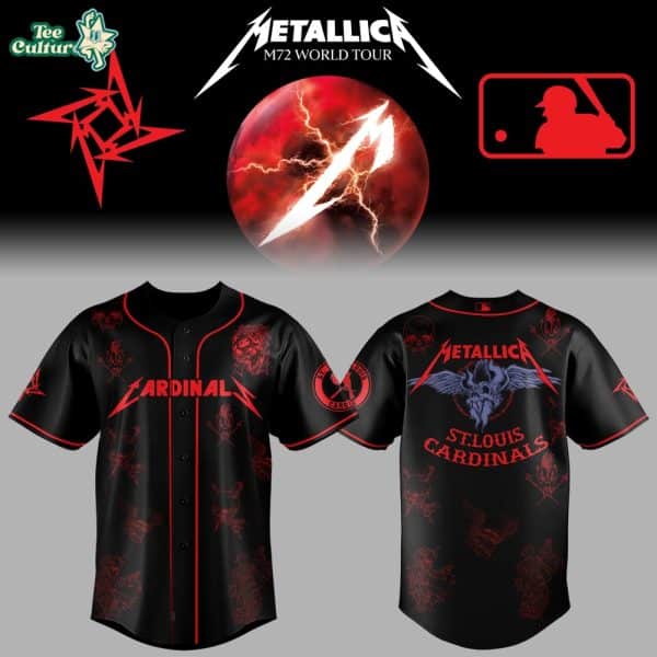 St. Louis Cardinals Metallica M72 World Tour Collaboration Baseball Jersey
