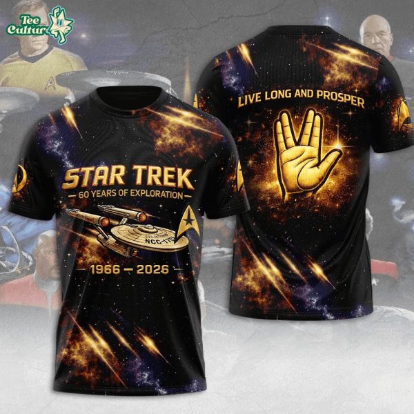 Star Trek 60 Years of Exploration 1966–2026 Anniversary Graphic Tshirt