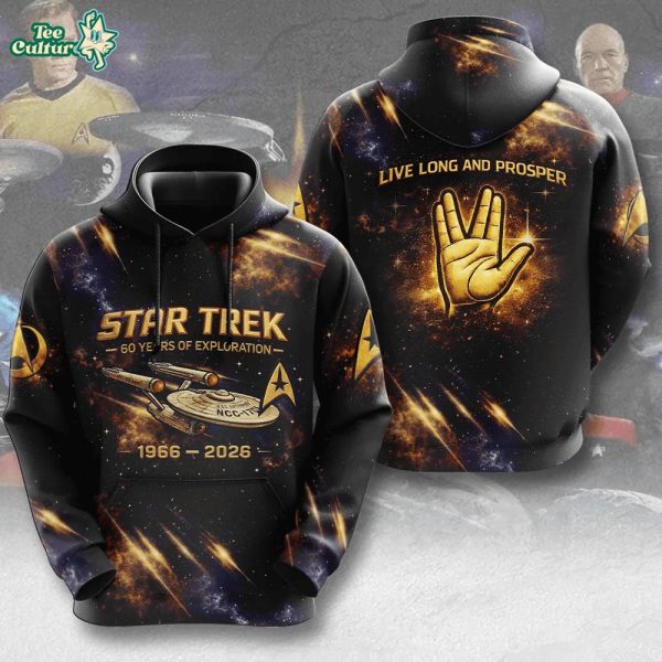 Star Trek 60 Years of Exploration 1966–2026 Anniversary Hoodie