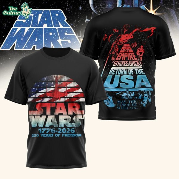 Star Wars 1776-2026 250 Years Of Freedom United States Anniversary Graphic T-shirt