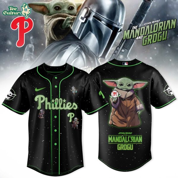 Star Wars Mandalorian Grogu x Philadelphia Phillies Baseball Jersey 2026