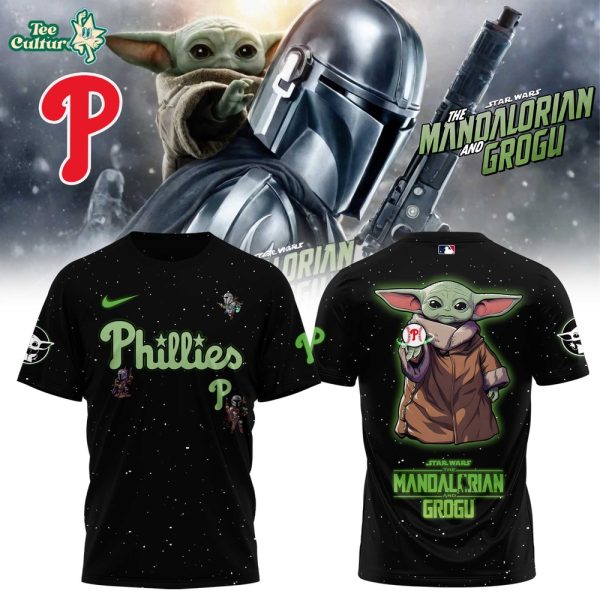 Star Wars Mandalorian Grogu x Philadelphia Phillies MLB T-Shirt 2026