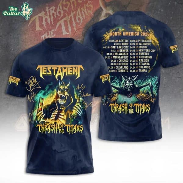 Testament 2026 Tour 3D Graphic T-shirt Exclusive Release
