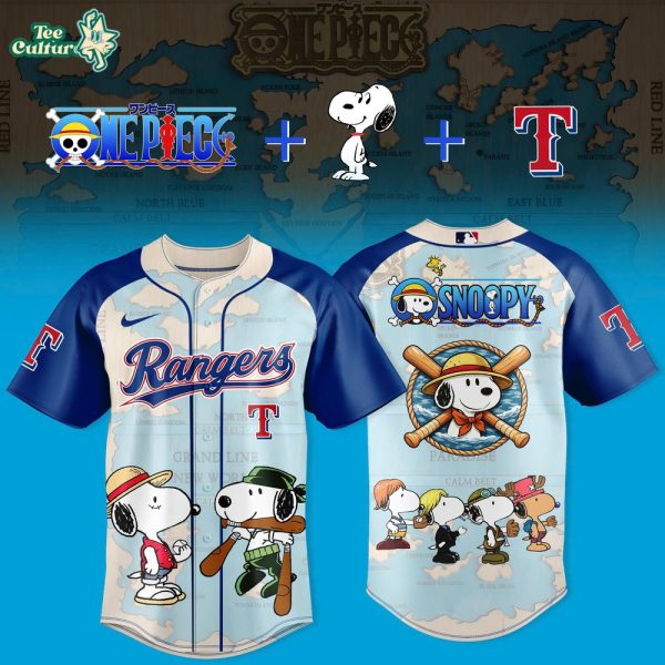 Texas Rangers Snoopy One Piece Crossover 2026 Special Edition Baseball Jersey