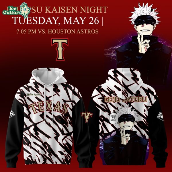 Texas Rangers x Jujutsu Kaisen 2026 Hoodie – Gojo Edition