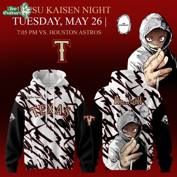 Texas Rangers x Jujutsu Kaisen 2026 Hoodie – Yuji Itadori