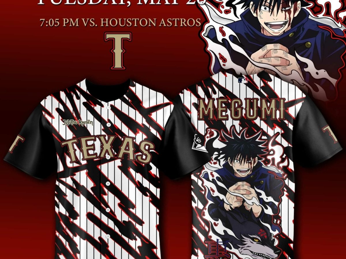 Texas Rangers x Jujutsu Kaisen Night 2026 Jersey – Megumi Variant