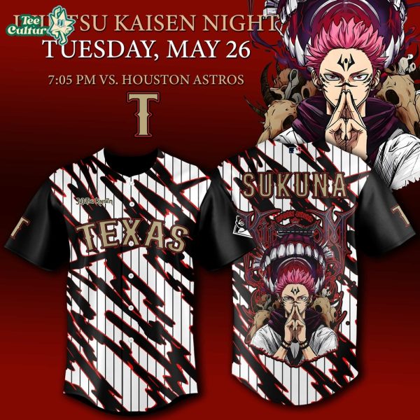 Texas Rangers x Jujutsu Kaisen Night 2026 Jersey – Sukuna Edition