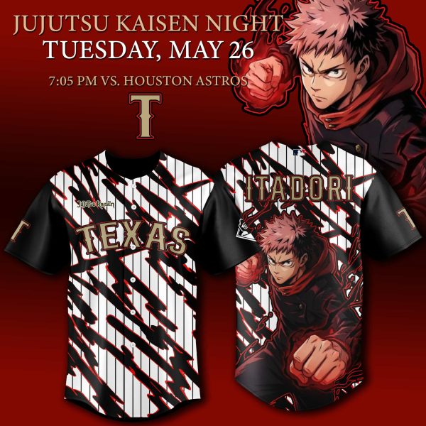 Texas Rangers x Jujutsu Kaisen Night 2026 Jersey – Itadori Exclusive