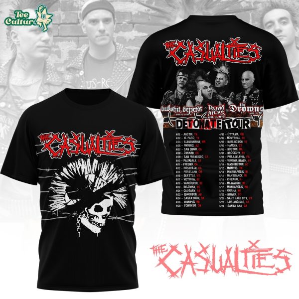 The Casualties Detonate Tour 2026 Limited Edition Shirt