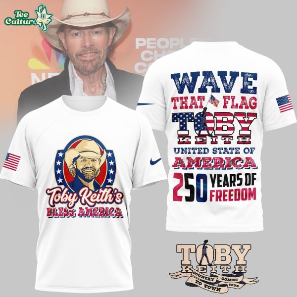 Toby Keith 250 Years of America 2026 Commemorative White T-Shirt