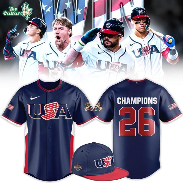 USA Baseball 2026 WBC Champions Custom Name Number Jersey