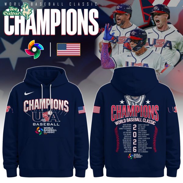 USA WBC Champions 2026 Limited Navy Hoodie Edition