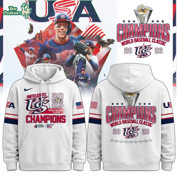 USA WBC Champions 2026 Limited White Hoodie Edition