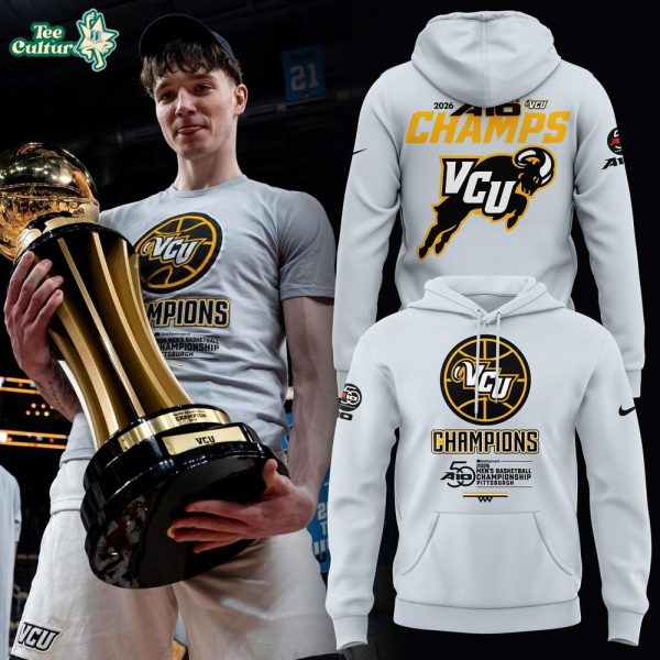 VCU Rams Men's Basketball 2026 Atlantic-10 Champions Hoodie V2
