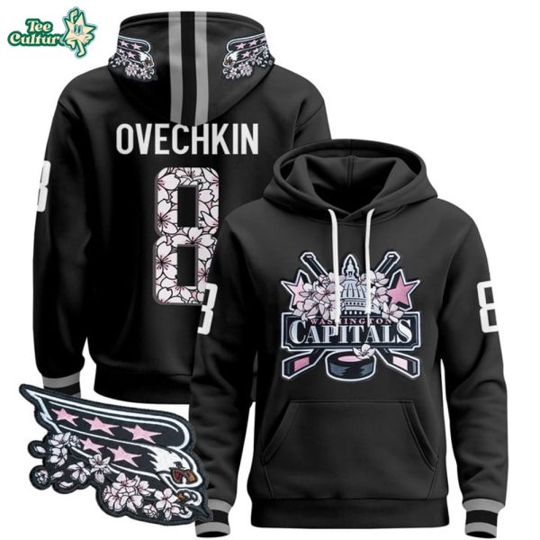 Washington Capitals 2026 Cherry Blossom Design Pullover Hoodie
