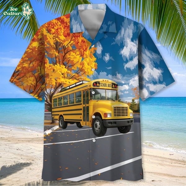 You Cant Scare Me I Drive A School Bus Funny Hawaiian Shirt by Teesculture.com