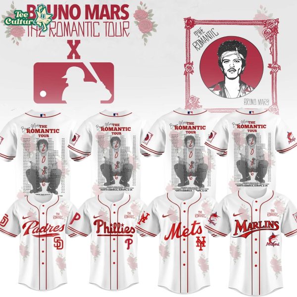 All Team MLB x Bruno Mars Romantic Tour 2026 Limited Edition Baseball Jersey