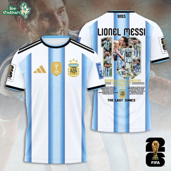 Argentina National Football Team x Lionel Messi The Last Dance Premium 3D Graphic T-shirt