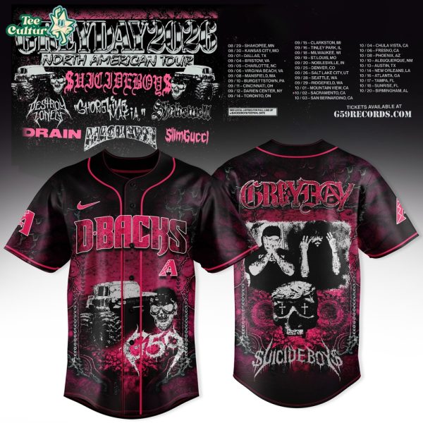 Arizona Diamondbacks MLB x GREYDAY 2026 Pink Chaos Limited Edition Baseball Jersey
