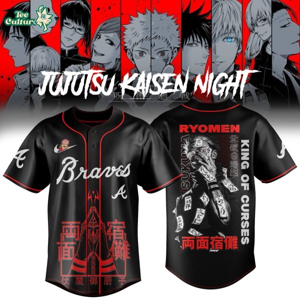 Atlanta Braves x Jujutsu Kaisen Night 2026 Sukuna Anime Collaboration Jersey