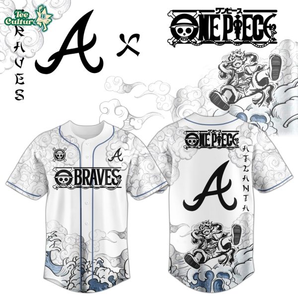 Atlanta Braves x One Piece Jersey 2026 Luffy Gear 5