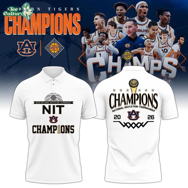Auburn University Tigers Special NIT Champions 2026 Limited Edition Polo