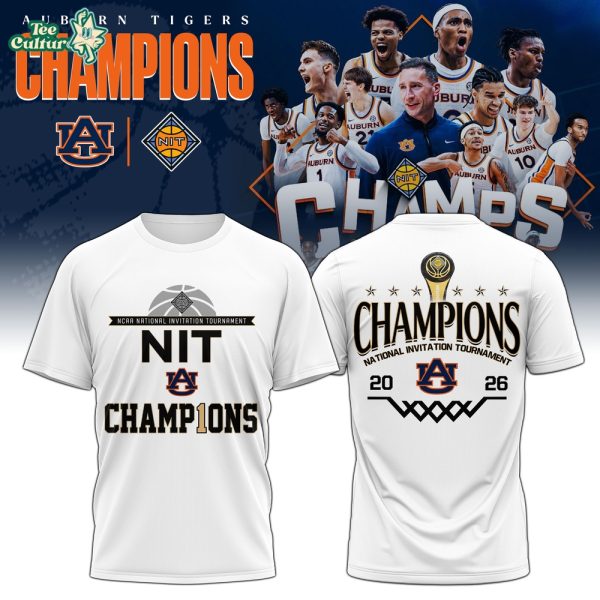 Auburn University Tigers Special NIT Champions 2026 Limited Edition T.shirt