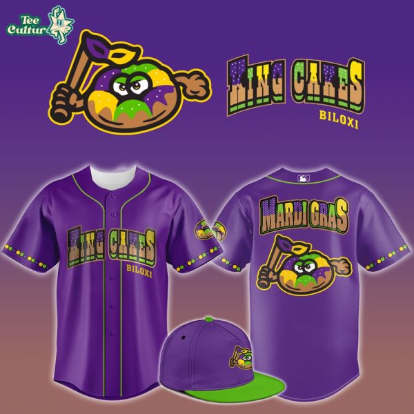 Biloxi King Cakes Mardi Gras 2026 Celebrating Night Limited Jersey