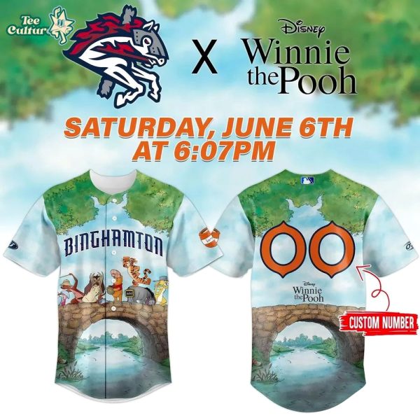 Binghamton Rumble Ponies x Winnie the Pooh 2026 Limited Jersey