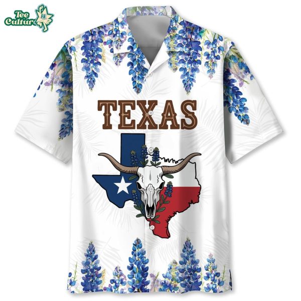 Blue Bluebonnet Floral Texas Hawaiian Shirt 2026